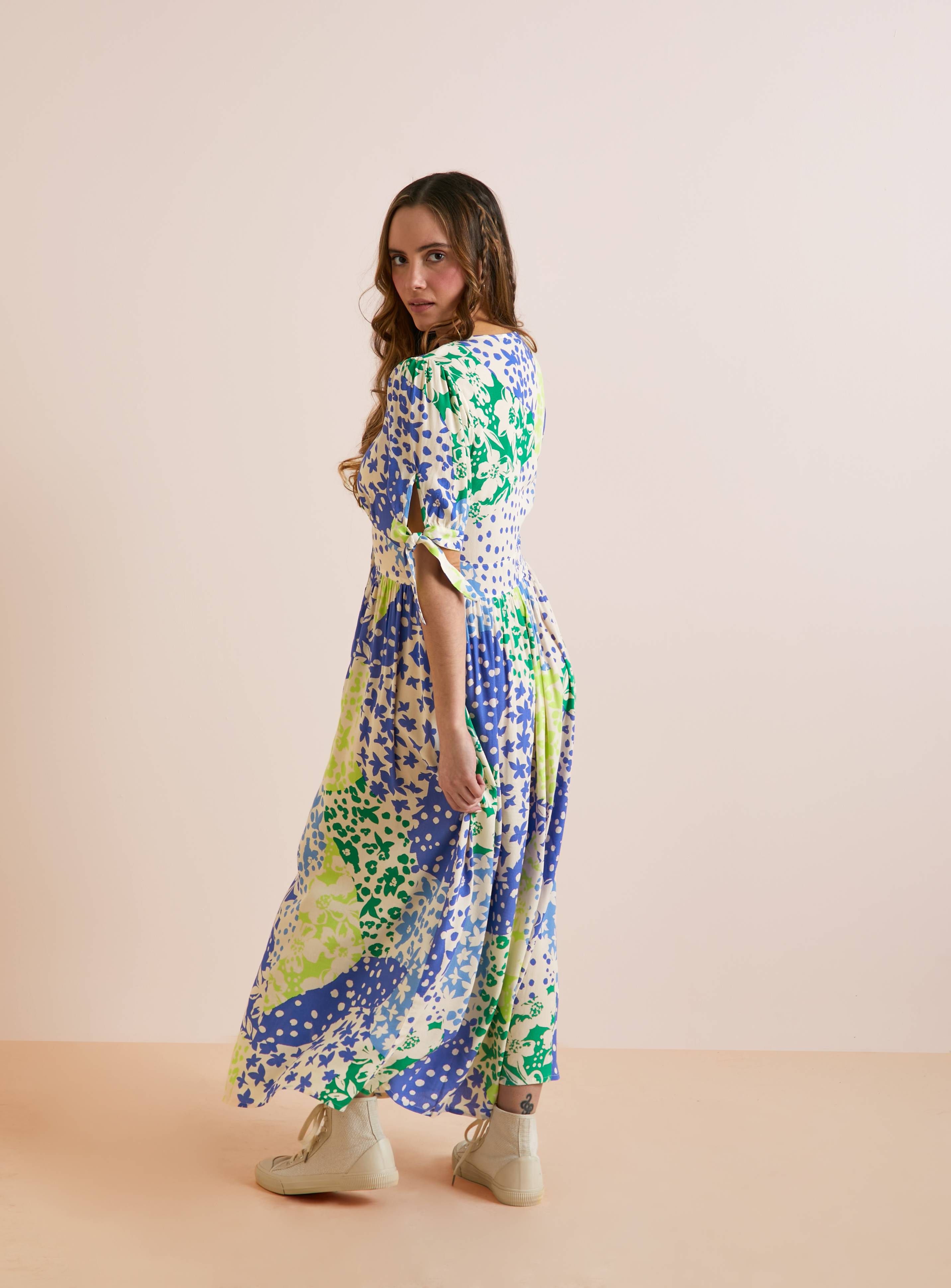 Everbelle Patchwork Floral Midaxi Dress 16 - Image 4